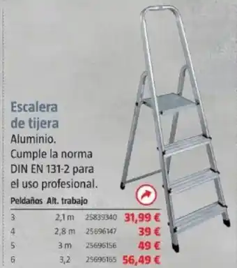 Bauhaus Escalera de tijera Aluminio. oferta