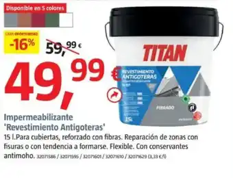 Bauhaus TITAN Impermeabilizante 'Revestimiento Antigoteras' oferta