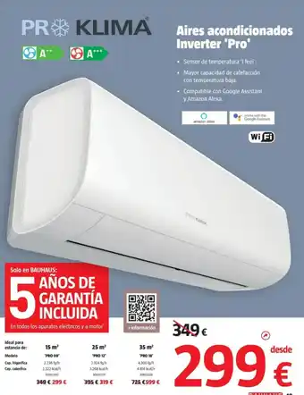 Bauhaus PR KLIMA Aires acondicionados Inverter 'Pro' oferta