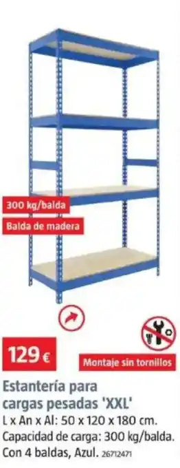 Bauhaus Estantería para cargas pesadas 'XXL' oferta