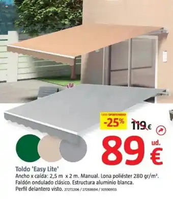 Bauhaus Toldo 'Easy Lite' oferta