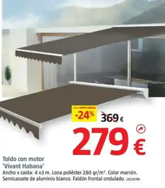 Bauhaus Toldo con motor 'Vivant Habana' oferta