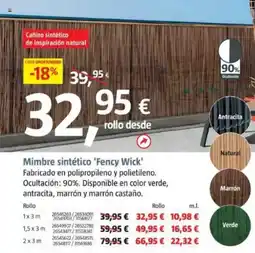 Bauhaus Mimbre sintético 'Fency Wick' oferta