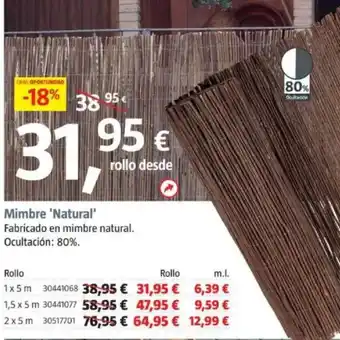 Bauhaus Mimbre 'Natural' oferta