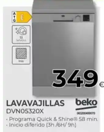 Tien 21 BEKO Lavavajillas DVN05320X oferta