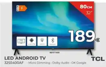 Tien 21 TCL Led android tv 32s5400af oferta