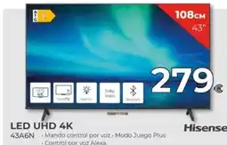 Tien 21 HISENSE Led uhd 4k 43a6n oferta