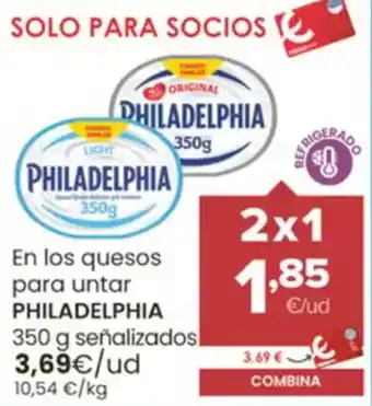 Autoservicios Familia PHILADELPHIA En los quesos para untar oferta