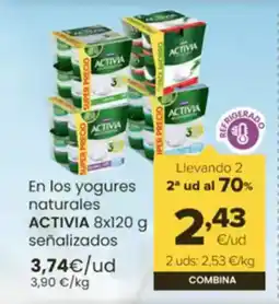 Autoservicios Familia ACTIVIA En los yogures naturales oferta