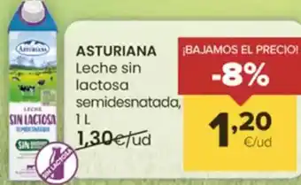 Autoservicios Familia ASTURIANA Leche sin lactosa semidesnatada, oferta