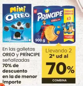 Autoservicios Familia OREO Y PRÍNCIPE En las galletasseñalizadas oferta