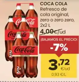 Autoservicios Familia COCA COLA Refresco de cola original, zero o zero zero, oferta