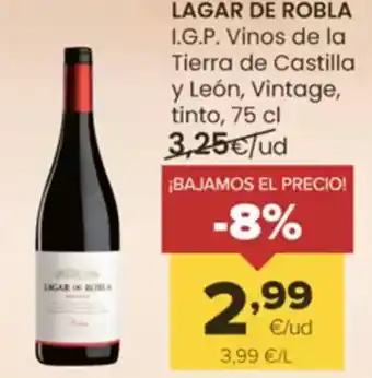 Autoservicios Familia LAGAR DE ROBLA I.G.P. Vinos de la Tierra de Castilla y León, Vintage, tinto oferta