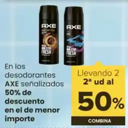 Autoservicios Familia AXE En los desodorantes señalizados oferta