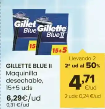 Autoservicios Familia GILLETTE BLUE II Maquinilla desechable, 15+5 uds oferta