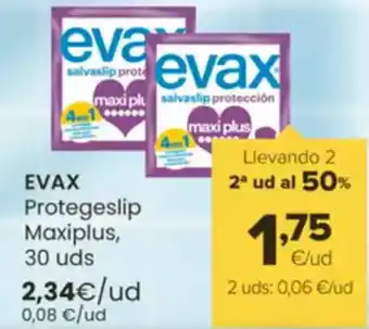 Autoservicios Familia EVAX Protegeslip Maxiplus, oferta