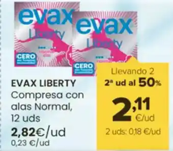 Autoservicios Familia EVAX LIBERTY Compresa con alas Normal oferta