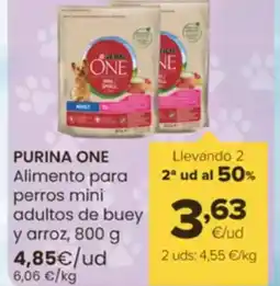 Autoservicios Familia PURINA ONE Alimento para perros mini adultos de buey oferta