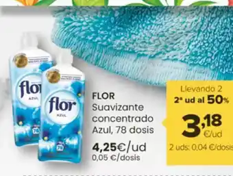 Autoservicios Familia FLOR Suavizante concentrado Azul, 78 dosis oferta