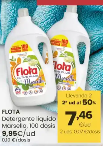 Autoservicios Familia FLOTA Detergente liquido Marsella, 100 dosis oferta