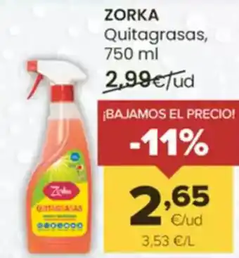 Autoservicios Familia ZORKA Quitagrasas oferta