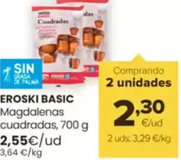 Autoservicios Familia EROSKI BASIC Magdalenas cuadradas oferta