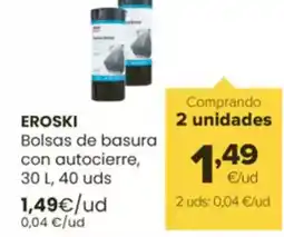 Autoservicios Familia EROSKI Bolsas de basura con autocierre oferta