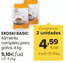 Autoservicios Familia EROSKI BASIC Alimento completo para gatos oferta