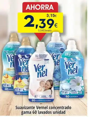 FROIZ Suavizante Vernel concentrado gama 60 lavados unidad oferta