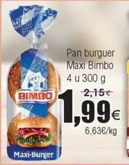 FROIZ Pan burguer Maxi Bimbo oferta