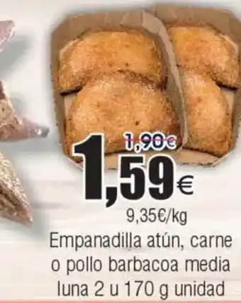 FROIZ Empanadilla atún, carne o pollo barbacoa media oferta