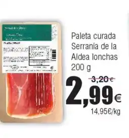 FROIZ Paleta curada Serranía de la Aldea lonchas oferta