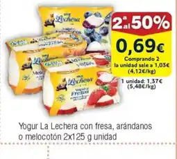 FROIZ Yogur La Lechera con fresa, arándanos o melocotón oferta