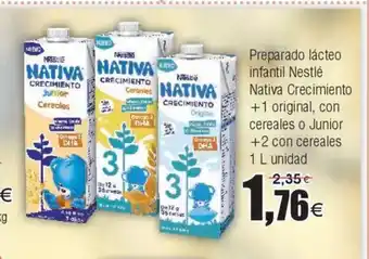 FROIZ Preparado lácteo infantil Nestlé Nativa Crecimiento oferta