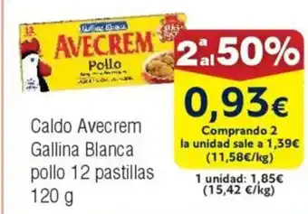 FROIZ Caldo Avecrem Gallina Blanca pollo 12 pastillas oferta