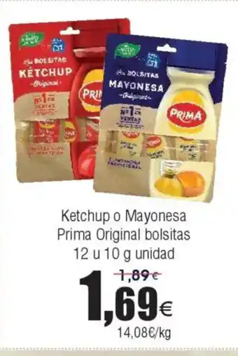 FROIZ Ketchup o Mayonesa Prima Original bolsitas oferta