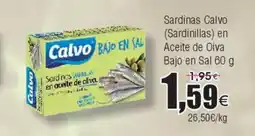 FROIZ Sardinas Calvo (Sardinillas) en Aceite de Oiva Bajo en Sal oferta