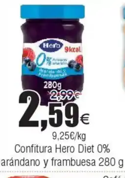 FROIZ Confitura Hero Diet 0% arándano y frambuesa oferta