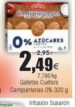 FROIZ Galletas Cuétara Campurrianas 0% oferta