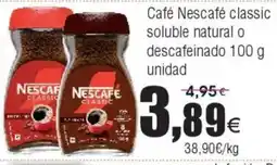 FROIZ Café Nescafé classic soluble natural o descafeinado oferta