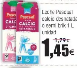 FROIZ Leche Pascual calcio desnatada o semi brik oferta