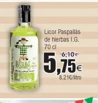 FROIZ Licor Paspallás de hierbas I.G oferta