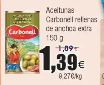 FROIZ Aceitunas Carbonell rellenas de anchoa extra oferta