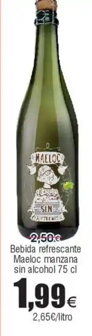 FROIZ Bebida refrescante Maeloc manzana sin alcohol oferta