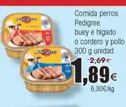 FROIZ Comida perros Pedigree buey e hígado oferta