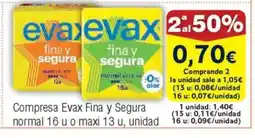 FROIZ Compresa Evax Fina y Segura normal oferta