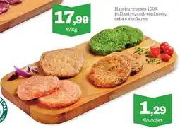 Sorli Hamburgueses 100% pollastre, amb espinacs, ceba o verdures oferta