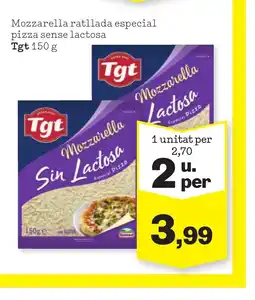 Sorli TGT Mozzarella ratllada especial pizza sense lactosa oferta