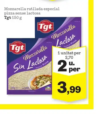 Sorli TGT Mozzarella ratllada especial pizza sense lactosa oferta