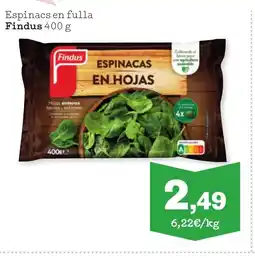 Sorli FINDUS Espinacs en fulla oferta